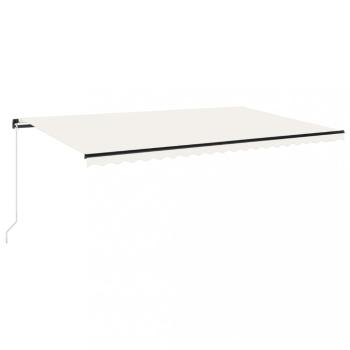 Ručne zaťahovacia markíza s LED svetlom 450x300 cm Dekorhome