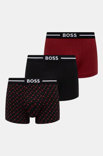 Boxerky BOSS 3-pak pánske, čierna farba, 50517836