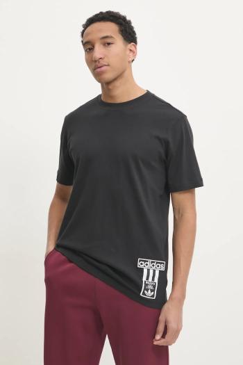 Bavlnené tričko adidas Originals Adibreak pánske, čierna farba, s nášivkou, JD4194