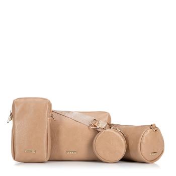 Súprava crossbody kabeliek z ekokože béžová 100-4Y-420-9