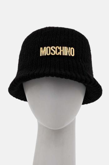 Klobúk s prímesou vlny Moschino čierna farba, M3146 65417