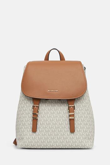Ruksak MICHAEL Michael Kors QUINN dámsky, béžová farba, malý, vzorovaný, 30T5GQNB2B