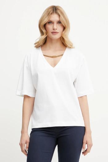 Bavlnené tričko Marciano Guess CHRISSY dámske, biela farba, 5GGI03 6298A