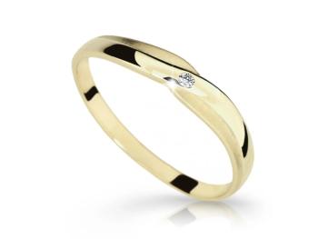 Cutie Diamonds Jemný prsteň zo žltého zlata s briliantom DZ6875-2006-10-X-1 54 mm