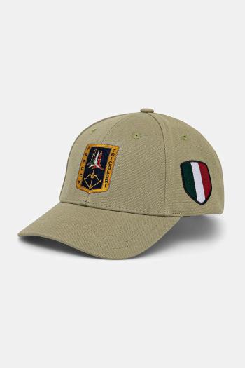 Bavlnená šiltovka Aeronautica Militare zelená farba, s nášivkou