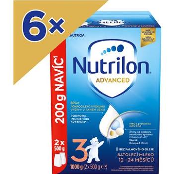 Nutrilon 3 Advanced  batoľacie mlieko 6× 1 kg, 12 mes.+ (8595002110021)