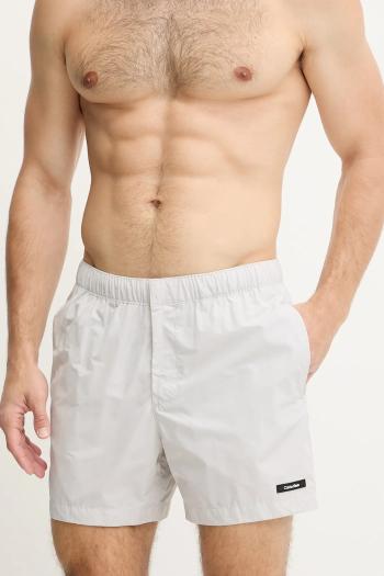 Plavkové šortky Calvin Klein šedá farba, LV00N61112