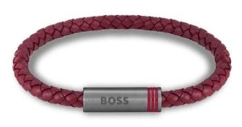 Hugo Boss Štýlový vínový kožený náramok Ares Single 1580626