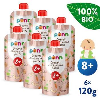 SALVEST Ponn BIO Kuriatko s cestovinami 6× 120 g (4740073075913)