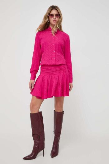 Šaty s prímesou hodvábu Pinko fialová farba, mini, oversize, 102306.A193