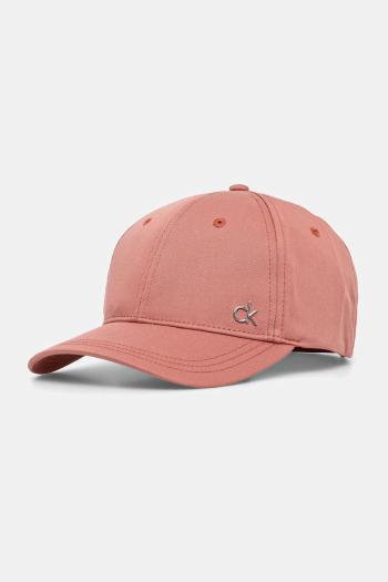 Bavlnená šiltovka Calvin Klein čierna farba, s nášivkou, K60K613102