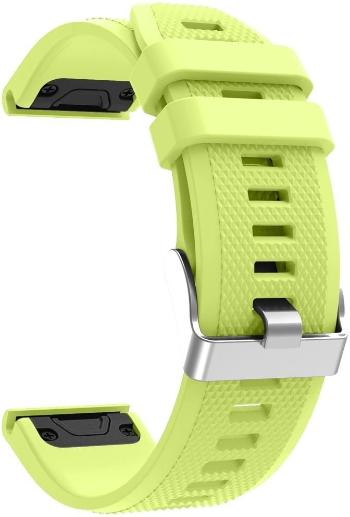 Szíj Eternico Garmin Quick Release 22 Silicone Band Silicone Silver Buckle - lime