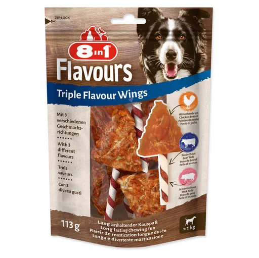 8IN1 Triple Flavour žuvacie krídielka 6 kusov