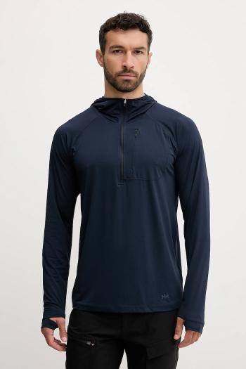 Outdoorová mikina Helly Hansen SHINE SOLEN tmavomodrá farba, s kapucňou, jednofarebná, 49571