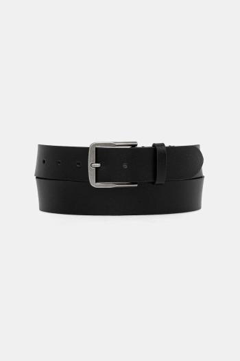 Kožený opasok Calvin Klein čierna farba, LV04D7055G