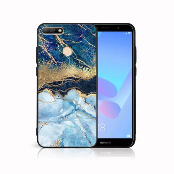 MY ART Ochranný kryt pre Huawei Y6 Prime 2018 BLUE MARBLE (141)