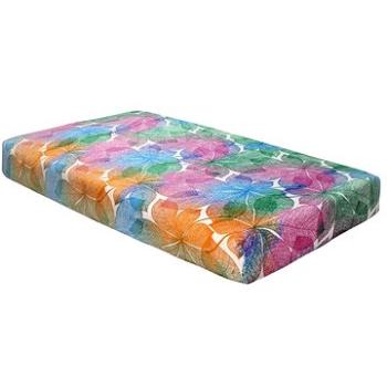 Bellatex Mikroflanel vzorované – 90 × 200 cm – dúhové listy (5167)
