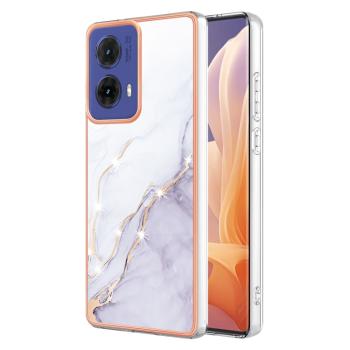 IMD MARBLE Ochranný kryt pre Motorola Moto G85 5G WHITE