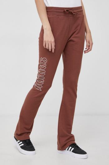 Nohavice adidas Originals HF6772 dámske, hnedá farba, jednofarebné