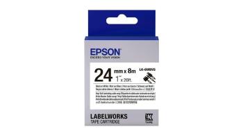 Epson LabelWorks LK-6WBVS C53S656022 24mm x 8m, čierna tlač / biely podklad, samolaminovacia, originálna páska