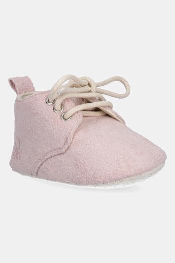 Topánky pre bábätká United Colors of Benetton ružová farba, 82W7AD00G