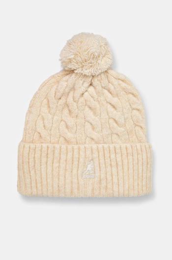 Čiapka Kangol POMPOM béžová farba, z tenkej pleteniny, K4460SM.CH120