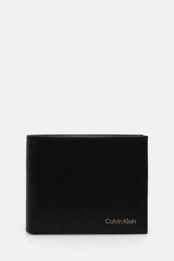 Kožená peňaženka Calvin Klein čierna farba, LV04D1103G
