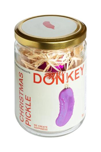 Vianočná dekorácia Donkey Christmas Pickle ružová farba
