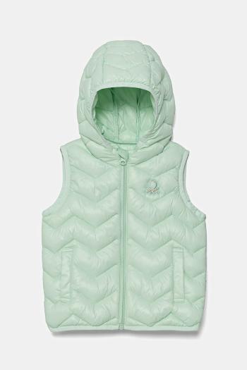 Detská vesta United Colors of Benetton zelená farba, 21INGJ00H