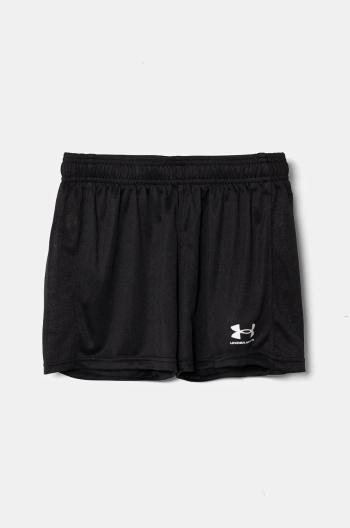 Detské krátke nohavice Under Armour G s Ch. Knit Short čierna farba, s potlačou, nastaviteľný pás 1379457