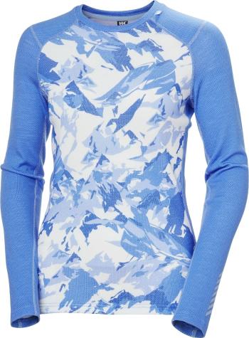 Helly Hansen Women’s LIFA Merino Midweight Graphic Long-Sleeve Crew Ultra Blue Mountain Camo XS Termoprádlo