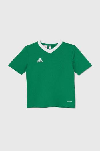 Detské tričko adidas Performance ENT22SY zelená farba, jednofarebné, HI2126