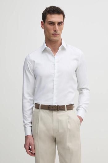 Košeľa Calvin Klein pánska, biela farba, slim, s klasickým golierom, K10K114360