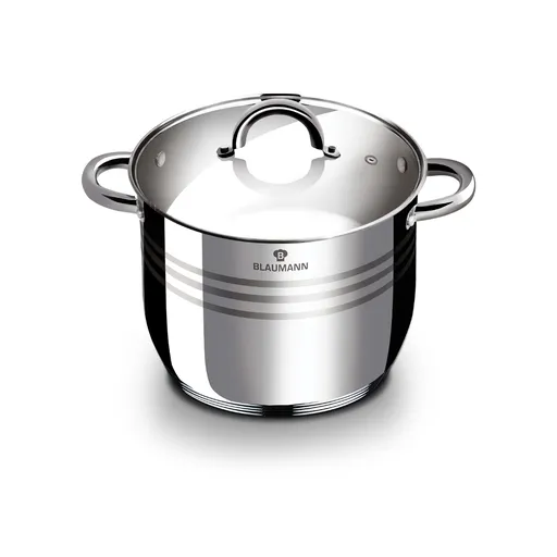 BLAUMANN - Hrniec 30cm nerez a sklenená pokrievka 15l