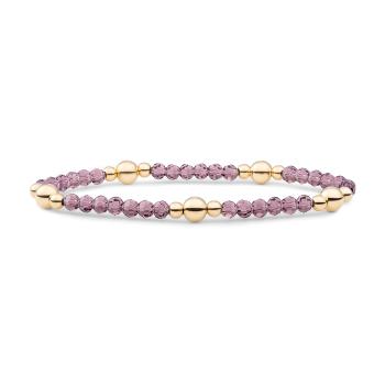 Sparkling Jewels Korálkový náramok s fialovým kremeňom BLK01G-G59