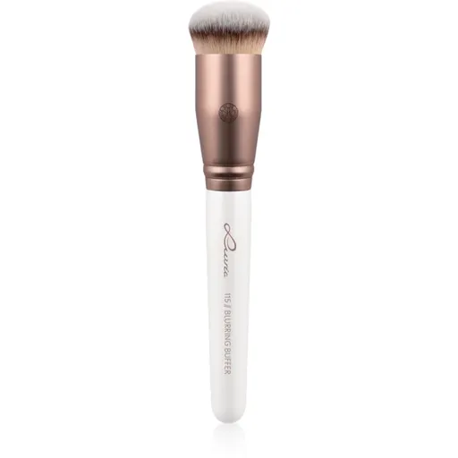 Luvia Cosmetics Prime Vegan Blurring Buffer štetec na make-up a púder 115 (Pearl White / Metallic Coffee Brown) 1 ks