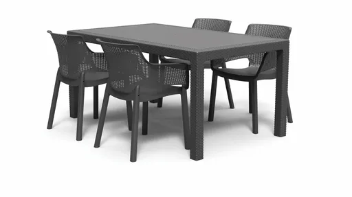 Elvisia Záhradný set FRAYA 4 + 1 | grafit