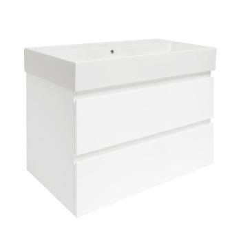 Kúpeľňová skrinka s umývadlom SAT B-Way 79x50x45 cm biely lesk BWAY280WU2BI