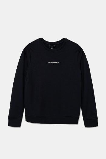 Detská mikina Emporio Armani tmavomodrá farba, jednofarebná, EB000302 AF14681