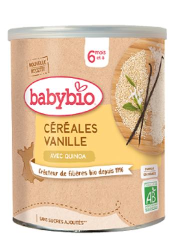 BABYBIO Nemliečna bio kaša s vanilkou a quinoou 220 g
