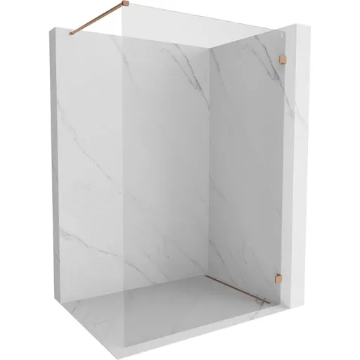 MEXEN/S - Lunar Sprchová zástena WALK-IN pravá 90 x 200, transparent 8 mm, meď kartáčovaná 830-090-000-65-00-P