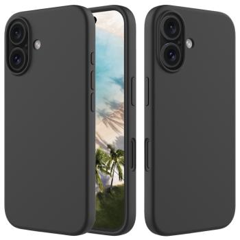 RUBBER Ochranný kryt pre Apple iPhone 16 čierny
