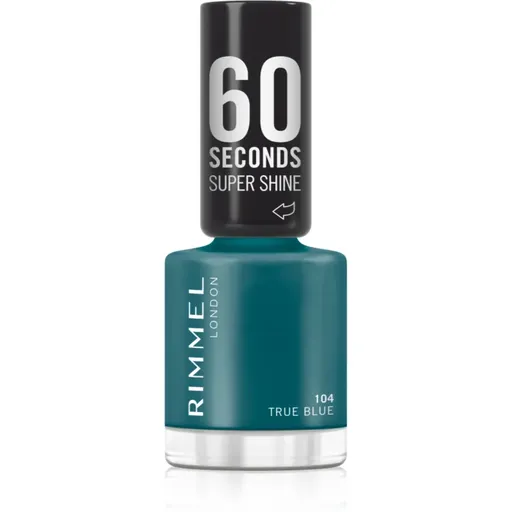 Rimmel 60 Seconds Super Shine lak na nechty odtieň 104 True Blue 8 ml