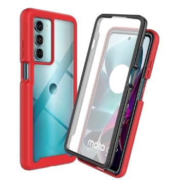 DUAL Obojstranný kryt s fóliou Motorola Moto G200 5G červený