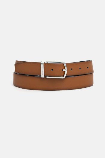 Obojstranný kožený opasok Tommy Hilfiger pánsky, čierna farba, AM0AM12817