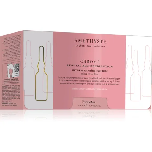 FarmaVita Amethyste Chroma hodvábna regeneračná starostlivosť pre farbené vlasy 10x10 ml