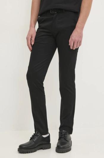 Nohavice Calvin Klein pánske, čierna farba, priliehavé, K10K113429