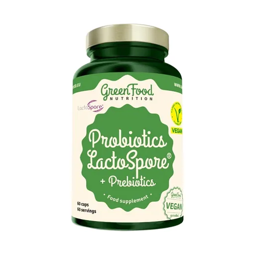 GREENFOOD NUTRITION Probiotiká lactospore + prebiotiká 60 kapsúl