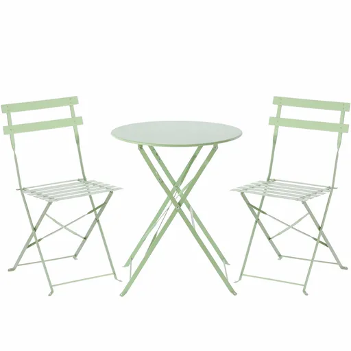 Aldotrade Záhradný skladací nábytok Bea zelená, set stôl a 2 stoličky