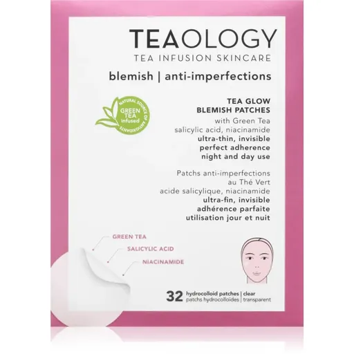 Teaology Tea Glow Blemish Patch náplasti na problematickú pleť proti akné 32 ks